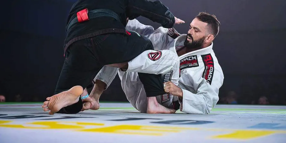 Coach Jon of 317 Jiu-Jitsu competing in a match